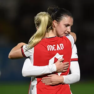 Arsenal Women's Champions League Victory: Lotte Wubben-Moy and Beth Mead Celebrate Goals