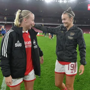 Arsenal Women's Champions League Victory: Beth Mead and Caitlin Foord Celebrate Triumph over FC Zurich Arsenal Women's Champions League Victory: Beth Mead and Caitlin Foord Celebrate Triumph over FC Zurich