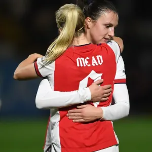 Arsenal Women's Champions League Victory: Lotte Wubben-Moy and Beth Mead Celebrate Goals Arsenal Women's Champions League Victory: Lotte Wubben-Moy and Beth Mead Celebrate Goals