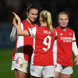 Arsenal Women's Champions League Victory: Lotte Wubben-Moy and Beth Mead Celebrate Goals Against HB Koge Arsenal Women's Champions League Victory: Lotte Wubben-Moy and Beth Mead Celebrate Goals Against HB Koge