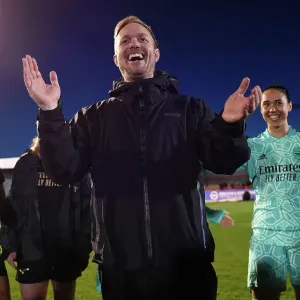 Arsenal Women's Coach Jonas Eidevall Addresses Team After Match Against Brighton & Hove Albion (FA Women's Super League 2022-23) Arsenal Women's Coach Jonas Eidevall Addresses Team After Match Against Brighton & Hove Albion (FA Women's Super League 2022-23)