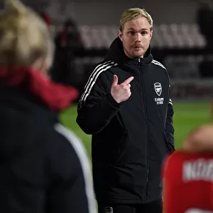 Arsenal Women's Coach Jonas Eidevall Delivers Post-Match Team Talk after FA WSL Clash with Brighton Hove Albion