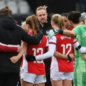 Arsenal Women's Coach Jonas Eidevall Motivates Team During FA WSL Clash Against Manchester United Arsenal Women's Coach Jonas Eidevall Motivates Team During FA WSL Clash Against Manchester United
