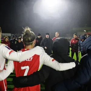 Arsenal Women's Coach Jonas Eidevall Rallies Team After Conti Cup Match Against Tottenham Hotspur