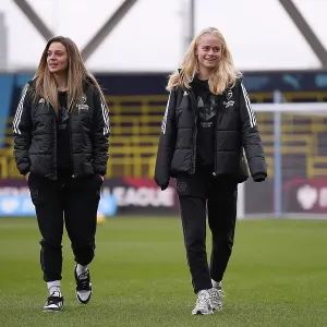 Arsenal Women's Coaches Gio and Kathrine Kuhl Prepare for Manchester City Showdown at The Academy Stadium Arsenal Women's Coaches Gio and Kathrine Kuhl Prepare for Manchester City Showdown at The Academy Stadium