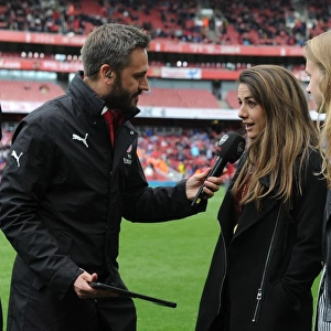 Arsenal Women's Danielle van de Donk Interviewed at Half Time by Nigel Mitchell (Arsenal v AFC Bournemouth, 2017-18)