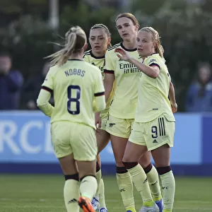 Arsenal Women's Double Victory: Beth Mead and Team Celebrate Goals Against Everton in FA WSL