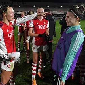 Arsenal Women's FA Cup Triumph: Caitlin Foord and Steph Catley Celebrate Quarterfinal Victory