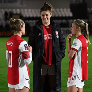 Arsenal Women's FA Cup Victory: Kim Little, Jennifer Beattie, and Jordan Nobbs Celebrate