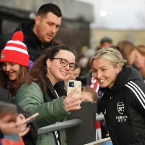 Arsenal Women's FA Cup Victory: Leah Williamson Celebrates with Adoring Fans