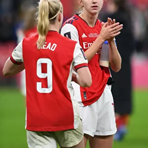Arsenal Women's FA Cup Victory: Vivianne Miedema Celebrates with Fans after Arsenal v Chelsea Final at Wembley Stadium