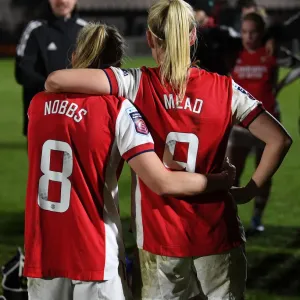Arsenal Women's FA WSL Victory: Nobbs and Mead Celebrate Triumph over Brighton