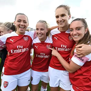 Arsenal Women's Historic Victory: McCabe, Mead, Quinn, Evans Celebrate Championship Title Over Manchester City