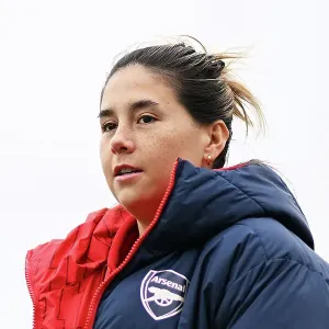 Arsenal Women's Kyra Cooney-Cross Conducts Pre-Match Pitch Inspection Ahead of Arsenal vs West Ham (Barclays WSL, 2023-24)