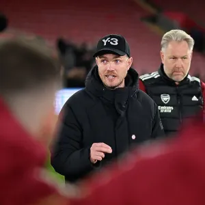 Arsenal Women's Manager Jonas Eidevall Addresses Team After FA WSL Cup Match Against Southampton Arsenal Women's Manager Jonas Eidevall Addresses Team After FA WSL Cup Match Against Southampton
