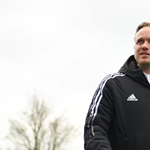 Arsenal Women's Manager Jonas Eidevall Reacts at Full-Time Against Aston Villa in FA WSL