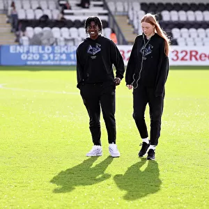 Arsenal Women's Pre-Match Inspection at Meadow Park Before Clash with Leicester City