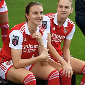 Arsenal Women's Squad 2022-23: United in Team Photo - Lotte Wubben-Moy and Vivianne Miedema