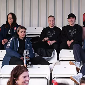 Arsenal Women's Squad Showing Support: Arsenal v Leicester City, FA Women's Super League (2022-23)