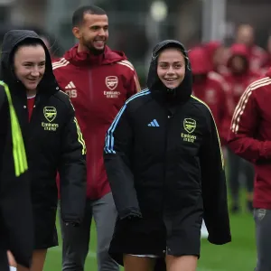 Arsenal Women's Team 2023-24: Teyah Goldie and Kathrine Kuhl Arsenal Women's Team 2023-24: Teyah Goldie and Kathrine Kuhl