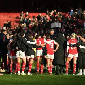 Arsenal Women's Team Celebrates Victory over Chelsea in FA WSL Clash