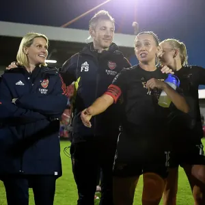 Arsenal Women's Team Gather After Match Against Brighton & Hove Albion in FA WSL Arsenal Women's Team Gather After Match Against Brighton & Hove Albion in FA WSL