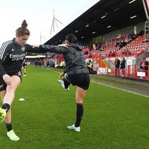 Arsenal Women's Team: Pre-Match Warm-Up vs. Brighton & Hove Albion, FA Women's Super League 2022-23 Arsenal Women's Team: Pre-Match Warm-Up vs. Brighton & Hove Albion, FA Women's Super League 2022-23