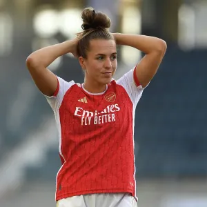 Arsenal Women's UEFA Champions League Defeat to Paris FC: Lia Walti Reacts in Disappointment (2023-24) Arsenal Women's UEFA Champions League Defeat to Paris FC: Lia Walti Reacts in Disappointment (2023-24)