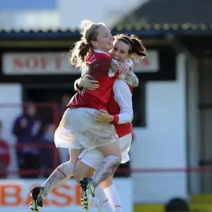 Arsenal Women's UEFA Champions League Victory: Julie Fleeting and Kim Little Celebrate Second Goal (4:1 vs Rayo Vallecano) Arsenal Women's UEFA Champions League Victory: Julie Fleeting and Kim Little Celebrate Second Goal (4:1 vs Rayo Vallecano)