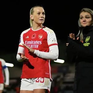 Arsenal Women's Victory: Stina Blackstenius and Laura Wienroither Celebrate Conti Cup Triumph over Bristol City Arsenal Women's Victory: Stina Blackstenius and Laura Wienroither Celebrate Conti Cup Triumph over Bristol City