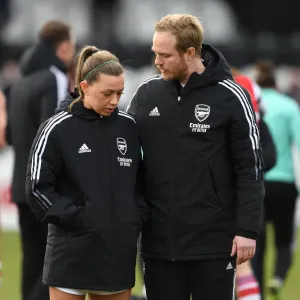 Arsenal Women's Victory: Jonas Eidevall and Katie McCabe Celebrate Over Manchester United Women in FA WSL Match Arsenal Women's Victory: Jonas Eidevall and Katie McCabe Celebrate Over Manchester United Women in FA WSL Match