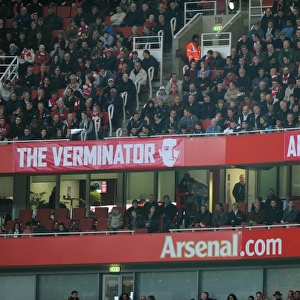 Arsenalisation banners in the stadium. Arsenal 3: 0 West Bromwich Albion