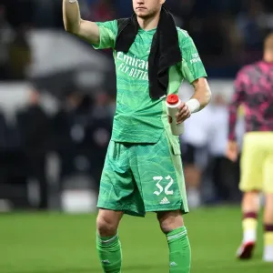 Arsenal's Aaron Ramsdale Celebrates Carabao Cup Victory over West Bromwich Albion Arsenal's Aaron Ramsdale Celebrates Carabao Cup Victory over West Bromwich Albion