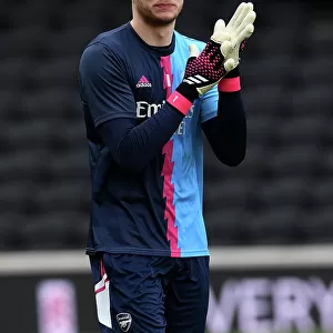 Arsenal's Aaron Ramsdale Before Fulham Clash in Premier League, London 2023