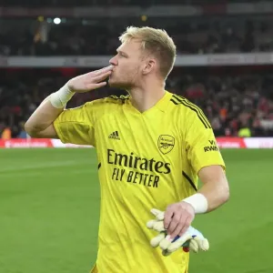 Arsenal's Aaron Ramsdale Reacts After Arsenal FC vs Liverpool FC, Premier League 2022-23