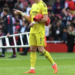 Arsenal's Aaron Ramsdale Reacts After Arsenal v Tottenham Premier League Clash (2022-23)