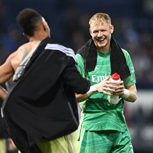 Arsenal's Aaron Ramsdale Reacts After Carabao Cup Clash vs. West Bromwich Albion