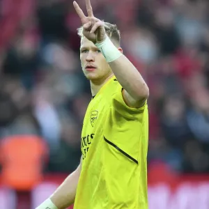 Arsenal's Aaron Ramsdale Reacts After Liverpool vs Arsenal Premier League Clash (2022-23) Arsenal's Aaron Ramsdale Reacts After Liverpool vs Arsenal Premier League Clash (2022-23)