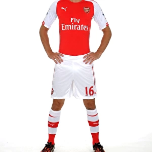 Arsenal's Aaron Ramsey at 2014-15 Arsenal FC Photocall