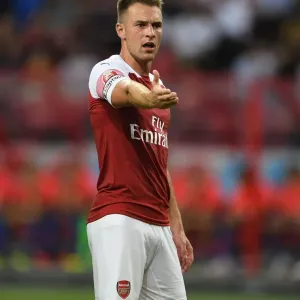 Arsenal's Aaron Ramsey in Action Against Atletico Madrid, International Champions Cup 2018