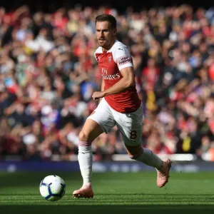 Arsenal's Aaron Ramsey in Action against Everton (2018-19)