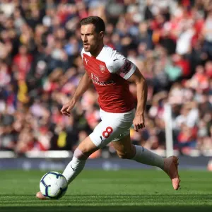Arsenal's Aaron Ramsey in Action Against Everton - Premier League 2018-19