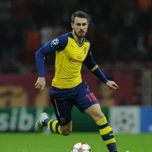 Arsenal's Aaron Ramsey in Action against Galatasaray, UEFA Champions League, Istanbul, 2014 Arsenal's Aaron Ramsey in Action against Galatasaray, UEFA Champions League, Istanbul, 2014