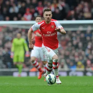 Arsenal's Aaron Ramsey in Action Against Liverpool, Premier League 2014-15