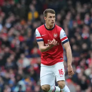 Arsenal's Aaron Ramsey in Action Against Norwich City (2012-13)