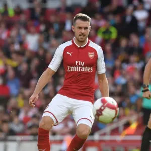 Arsenal's Aaron Ramsey in Action Against Sevilla at Emirates Cup, 2017