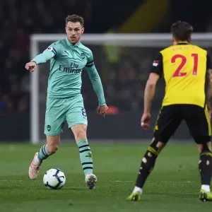 Arsenal's Aaron Ramsey in Action against Watford in Premier League Clash (2018-19)
