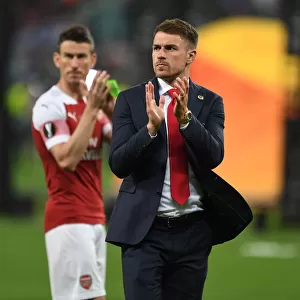 Arsenal's Aaron Ramsey Celebrates Europa League Victory Over Chelsea in Baku
