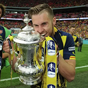 Arsenal's Aaron Ramsey Celebrates FA Cup Victory