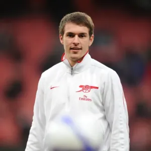 Arsenal's Aaron Ramsey in FA Cup Action vs Leeds United at Emirates Stadium Arsenal's Aaron Ramsey in FA Cup Action vs Leeds United at Emirates Stadium